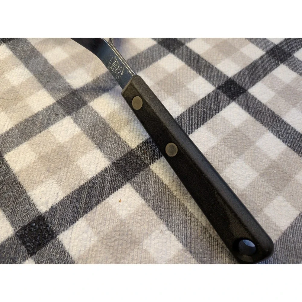 Vintage Ekco Forge Stainless Steel Potato Masher Black Handle Made‎ in USA